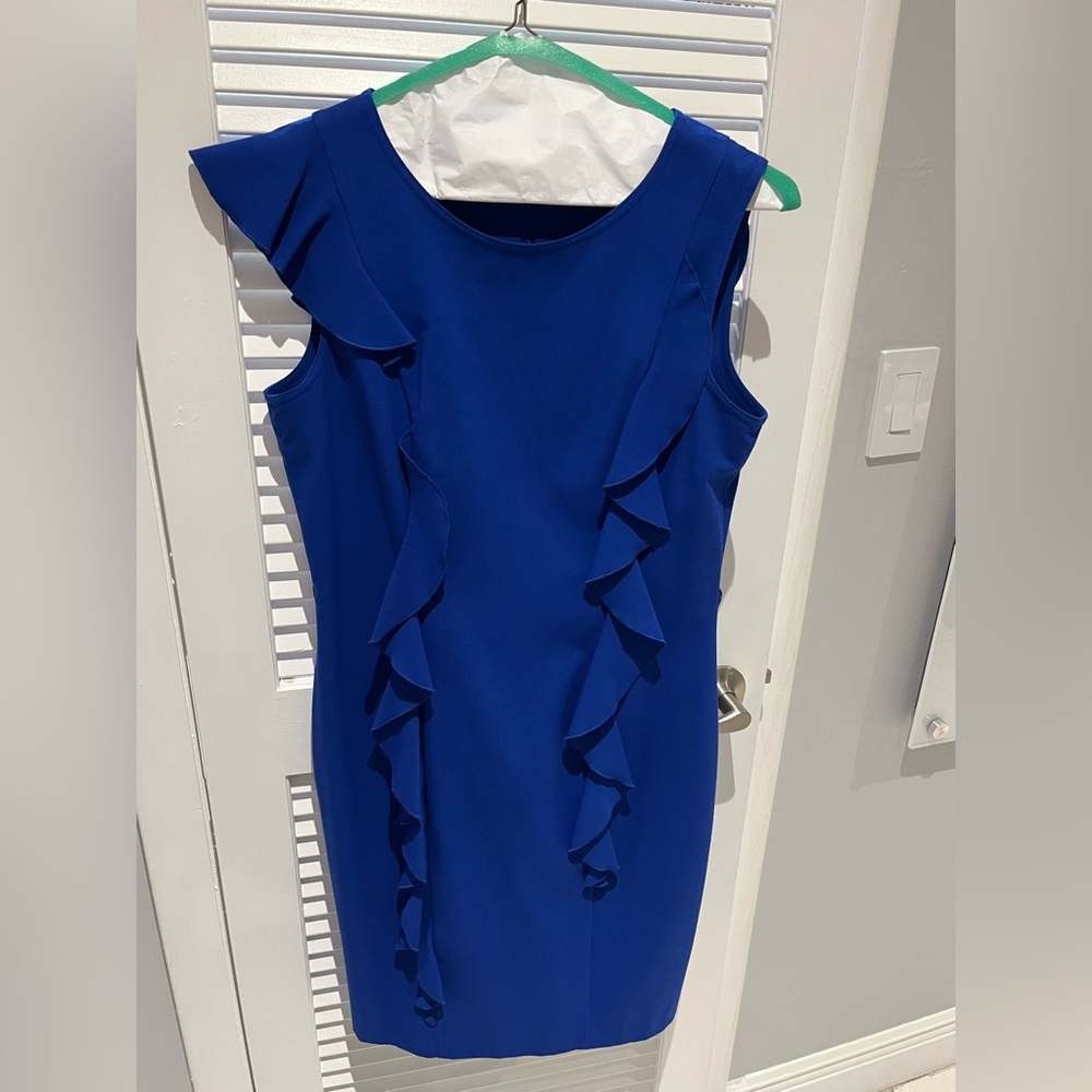CK Blue Ruffle Dress